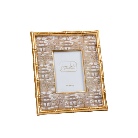 Kyoto Pagoda Chang Mai Photo Frame 5x7 - Taupe & White