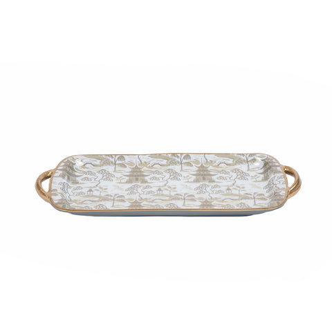 Kyoto Pagoda Enameled Sasha Tray - Avail 11/11