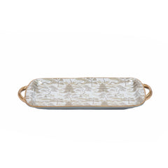 Kyoto Pagoda Taupe Platter for Serving, Entertaining, Dinnerware