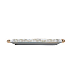 Kyoto Pagoda Taupe Platter for Serving, Entertaining, Dinnerware