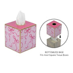 Ribbons of Hope Enameled Tissue Box Cover