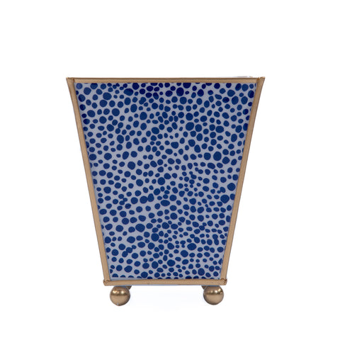 AS-IS - Shagreen Enameled Square Cachepot Planter 6