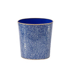 Shagreen Enameled Oval Wastebasket - Avail 09/21