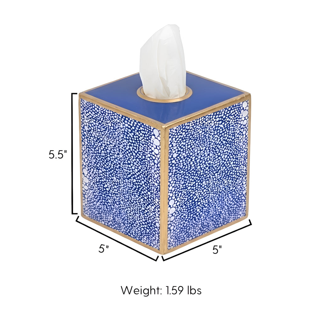 Shagreen Enameled Tissue Box Cover - Avail 10/16