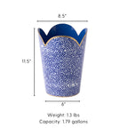 Shagreen Enameled Tulip Wastebasket