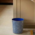 Shagreen Enameled Oval Wastebasket - Avail 10/01