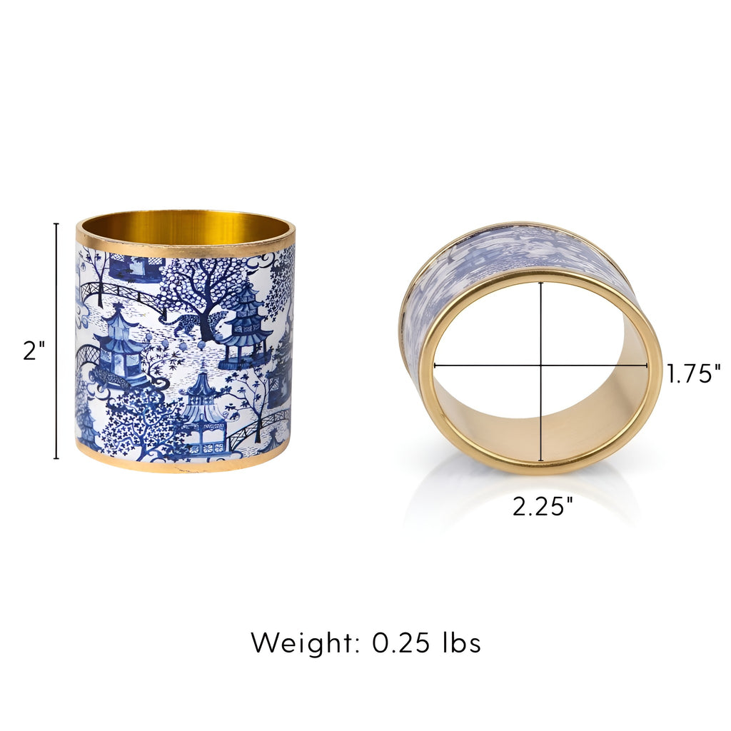 Garden Party Enameled Napkin Ring (4pk)