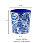 Garden Party Enameled Large Oval Wastebasket - Avail 10/01