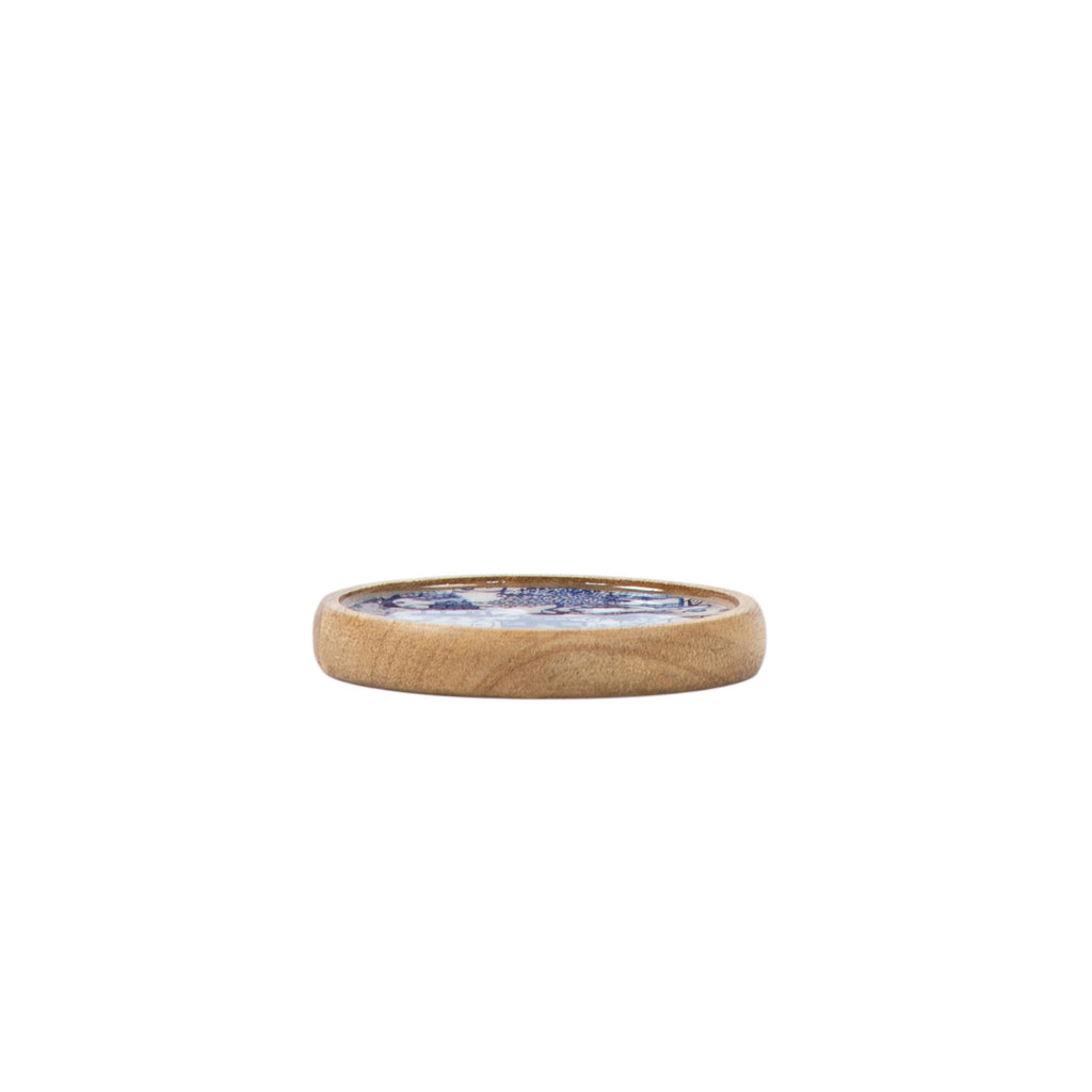Garden Party Wooden Coasters Set - Mango Wood & Enamel | Set of 4 - Avail 09/21