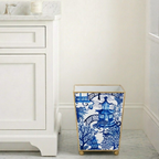 Garden Party Enameled Square Wastebasket - Avail 09/11