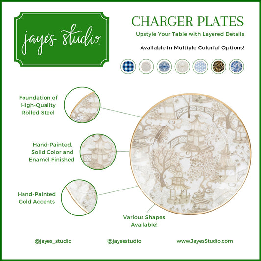 Garden Party Enameled Charger (4 Pack)