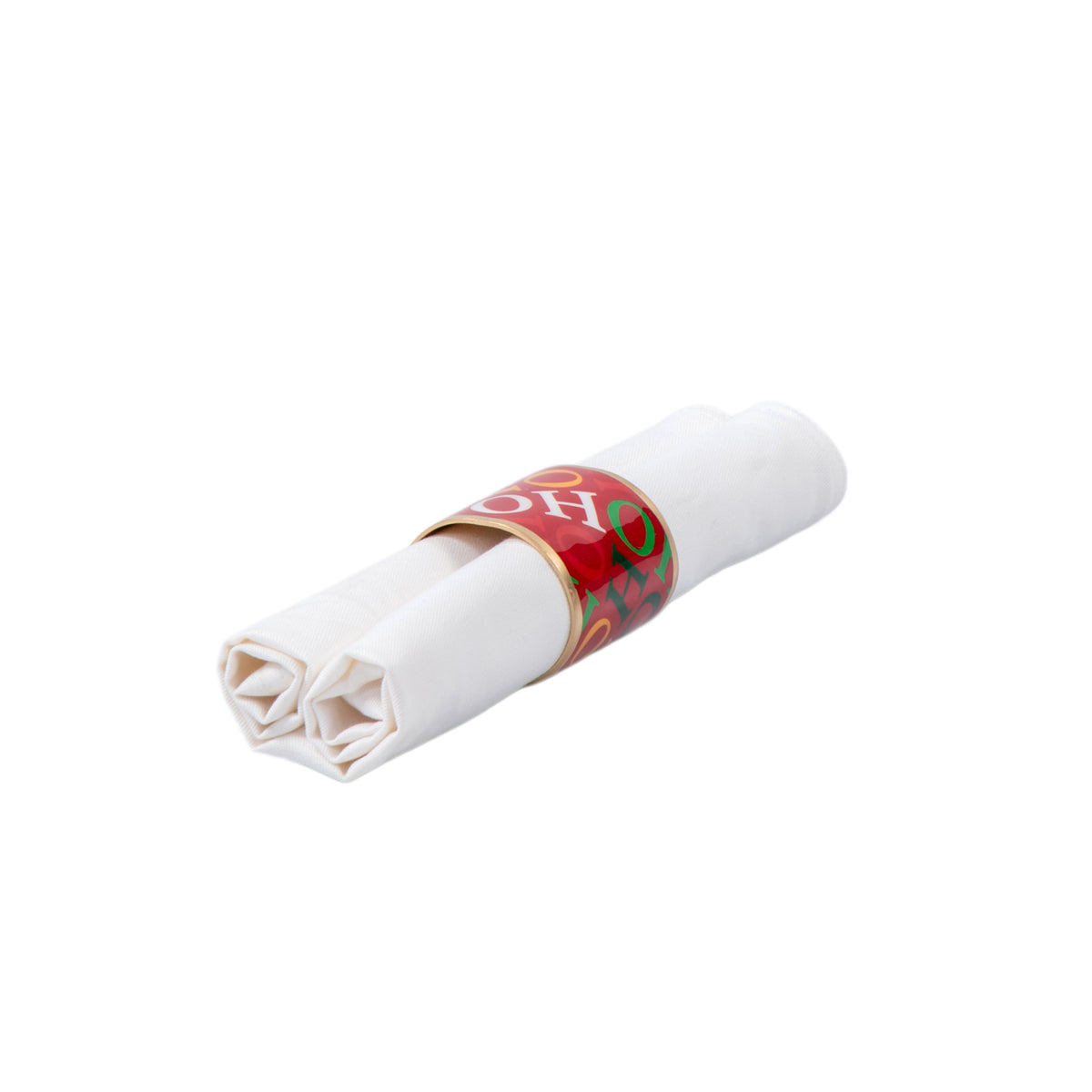Ho Ho Enameled Napkin Ring (4pk)