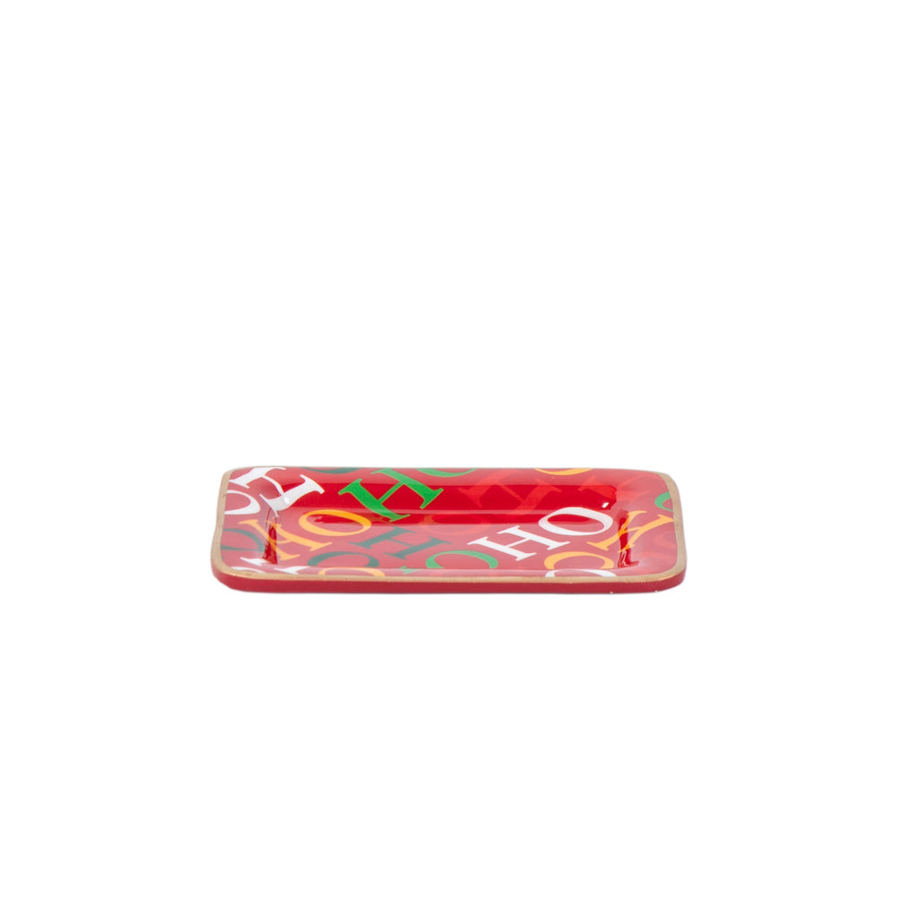 Ho Ho Enameled Laney Soap Dish - Red