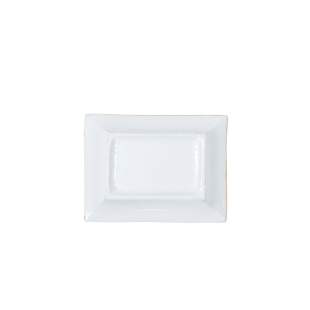 Ho Ho Enameled Landry Jewelry Tray - White