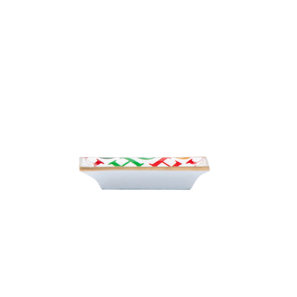 Ho Ho Enameled Landry Jewelry Tray - White