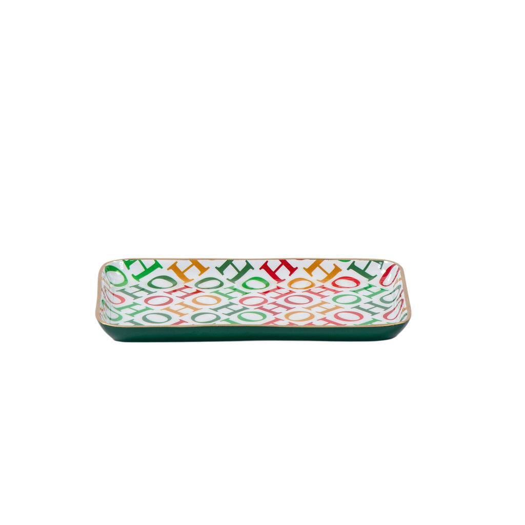 Ho Ho Enameled Parlor Tray - White