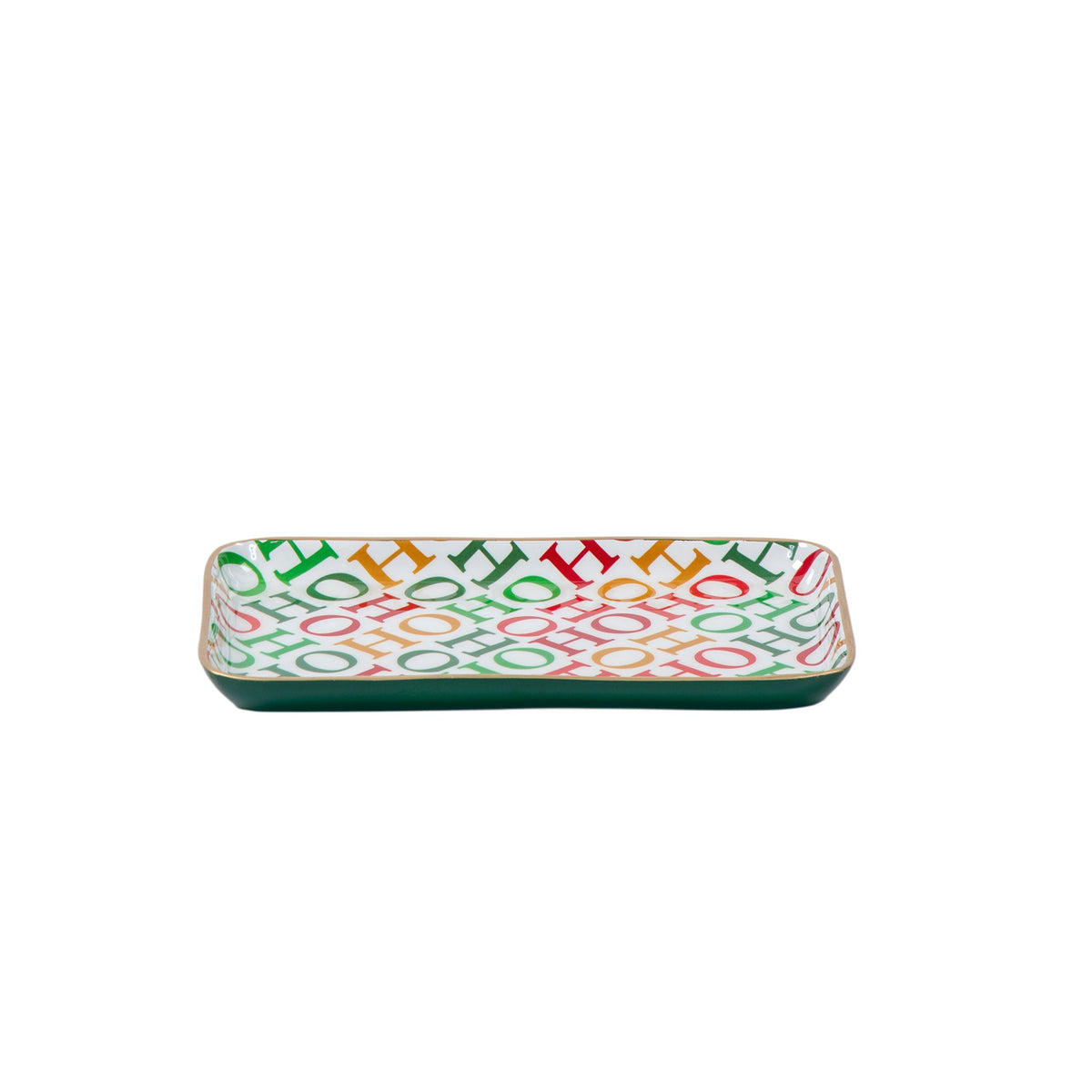 Ho Ho Enameled Parlor Tray - White