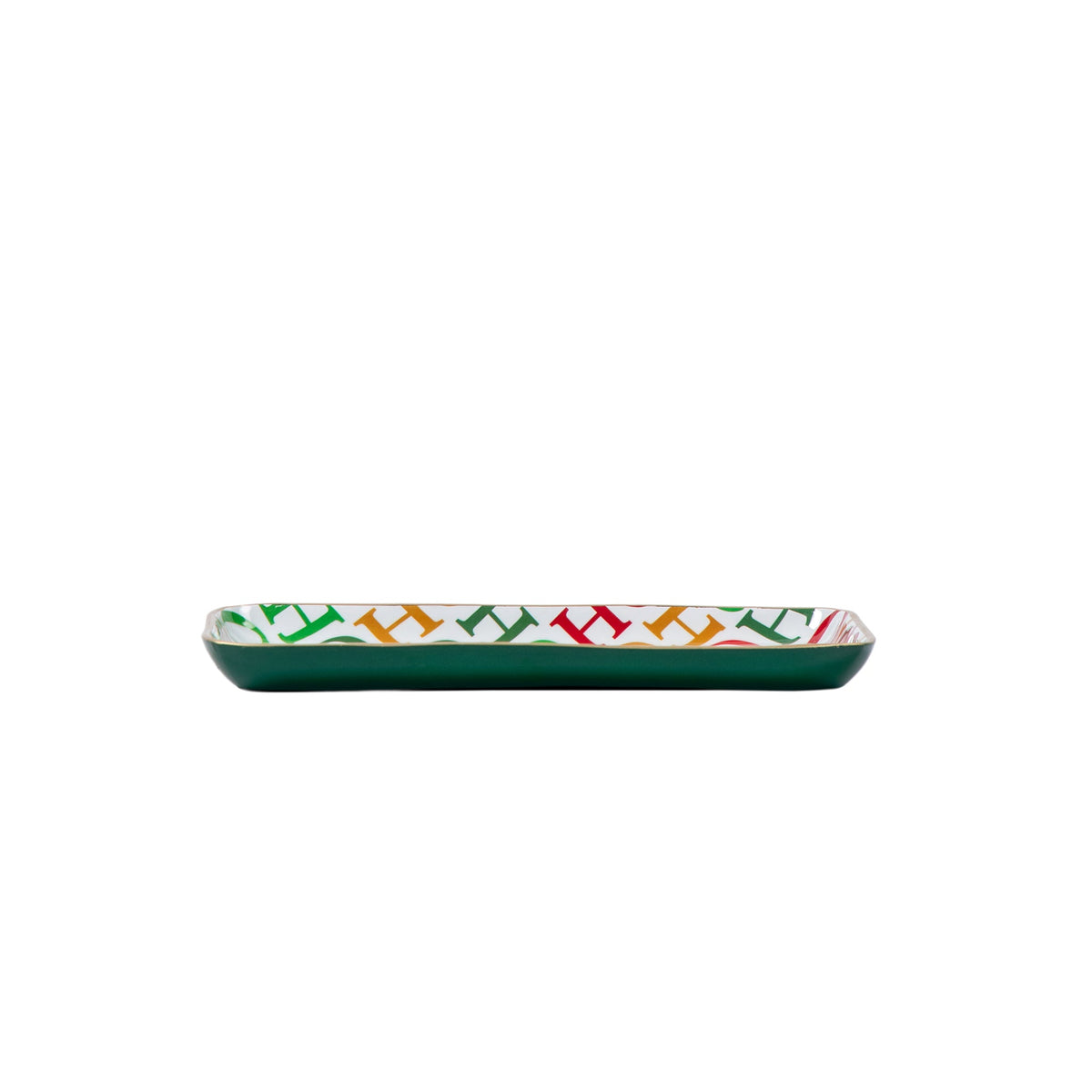 Ho Ho Enameled Parlor Tray - White