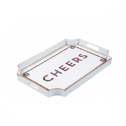 Cheers Enameled Jaye Tray - Multi-Color - Avail 12/05