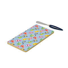 Pickleball Enameled Multi-Color Charcuterie Board, Wooden Cutting Board, Barware, Chopping Board for Serving and Food Prep