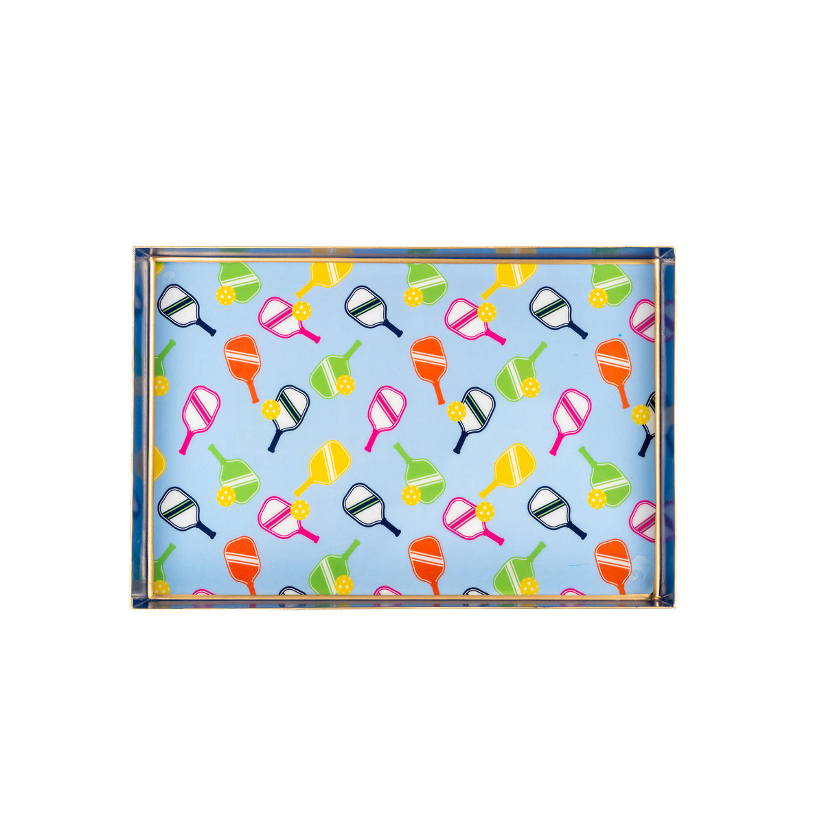 Pickleball Enameled Oliver Tray 8x12 - Seconds FINAL SALE