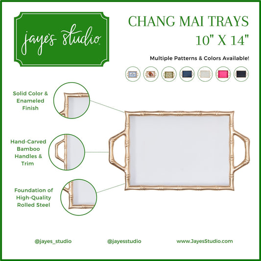 Gracie Chang Mai Tray White 10x14
