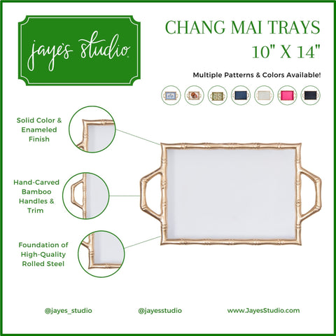 Gracie Chang Mai Tray Taupe 10x14