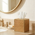 Rattan Enameled Tissue Box Cover