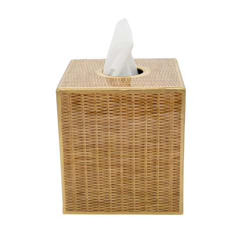 Rattan Enameled Tissue Box Cover - Avail 11/11