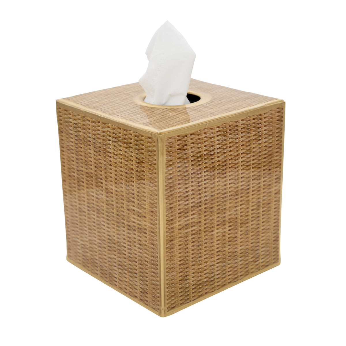 Rattan Enameled Tissue Box Cover - Avail 11/11