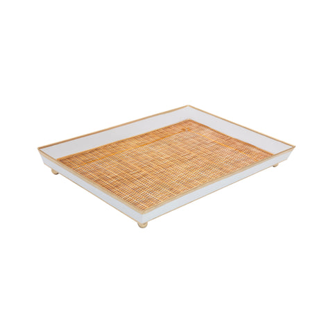 Rattan Enameled Oliver Tray 8x12 Brown - Avail 11/11