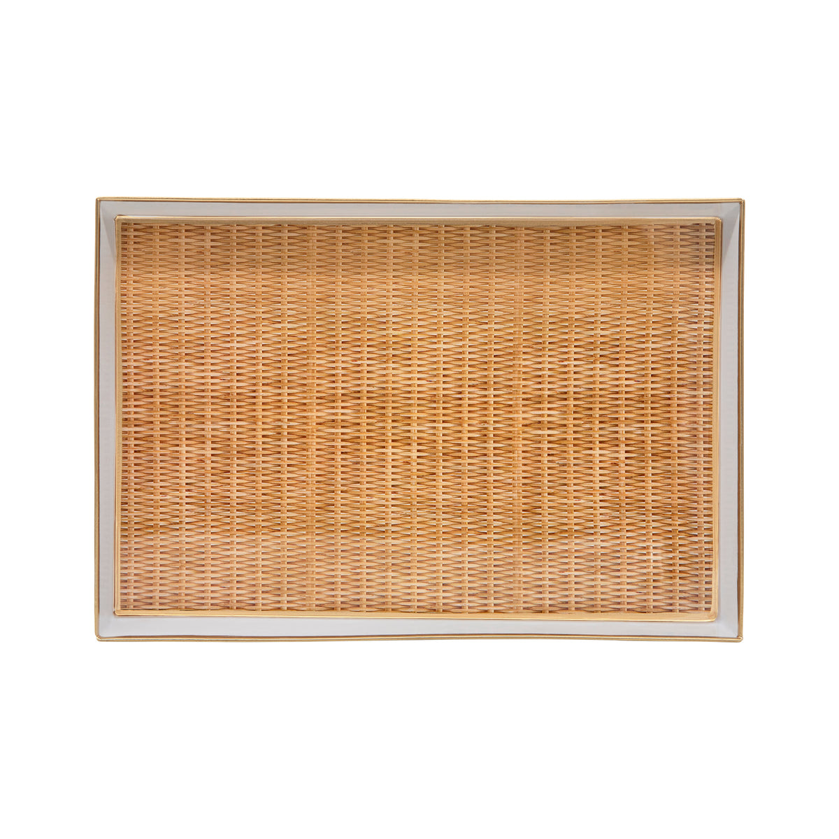 Rattan Enameled Oliver Tray 8x12 Brown - Avail 11/11