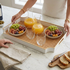 Rattan Enameled Jaye Tray