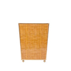 Rattan Enameled Square Wastebasket