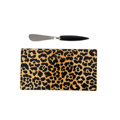 Brown Charcuterrie / Cutting Board made from High Quality Mango Wood  - Animal Print Collection  - designed by Jaye's Studio 4.75 X 8.50