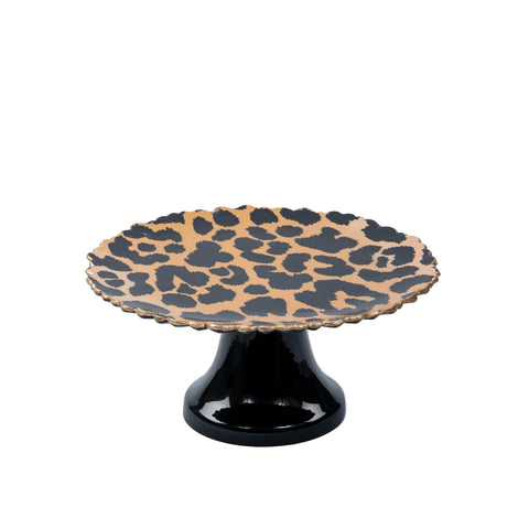 Leopard Spots Enameled Cake Stand - Available 5/5