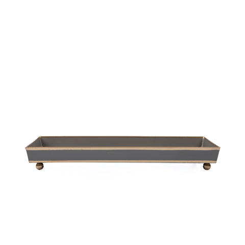 Antelope Enameled Oliver Tray 8x12 - Taupe