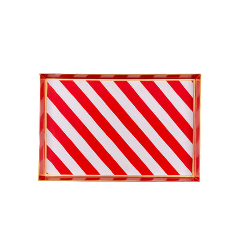 Candy Cane Stripe Oliver Tray 8x12