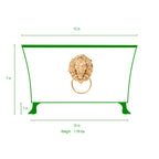 Regency Fluted Rectangle Paws & Claws Cachepot - Avail 10/10