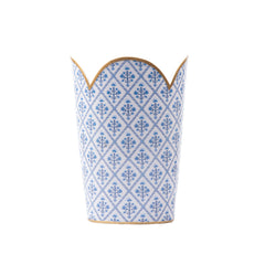 Marigold Lattice Enameled Tulip Wastebasket - Avail 08/24