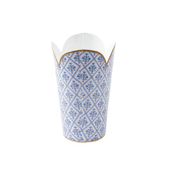 Marigold Lattice Enameled Tulip Wastebasket - Avail 08/24