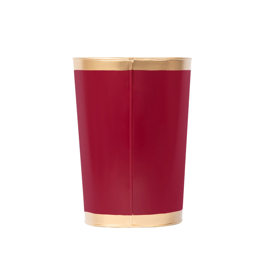 Mattie Oval Wastebasket - Oxblood Red - Avail 11/21