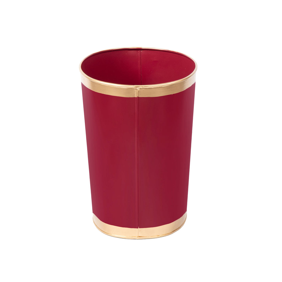 Mattie Oval Wastebasket - Oxblood Red - Avail 11/21