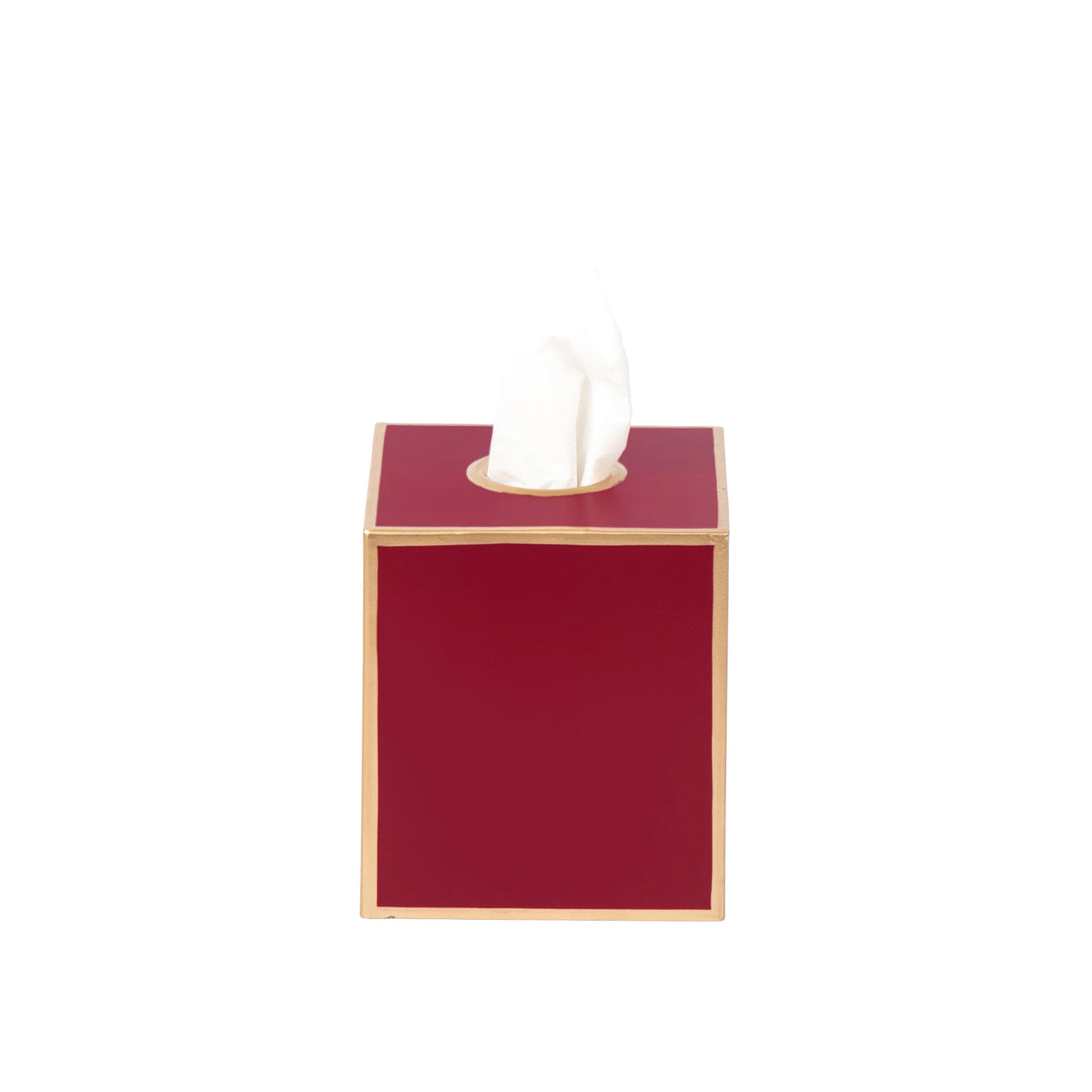 Mattie Square Tissue Box Cover - Oxblood Red - Avail 11/21