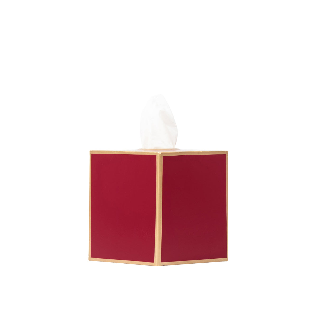 Mattie Square Tissue Box Cover - Oxblood Red - Avail 11/21