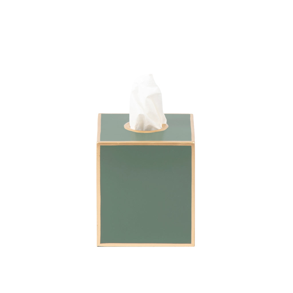 Mattie Square Tissue Box Cover - Rockwood Sash Green - Avail 11/21