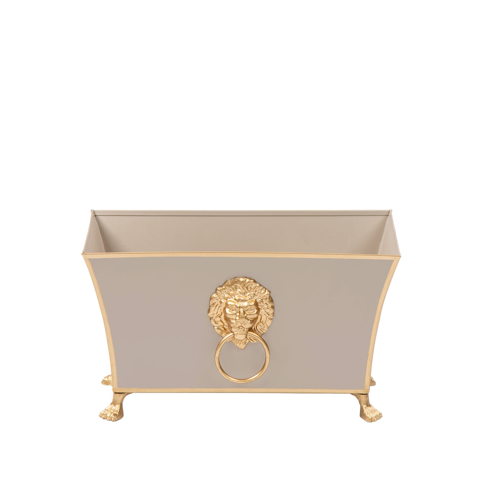 Regency Fluted Rectangle Paws & Claws Cachepot - Avail 10/10