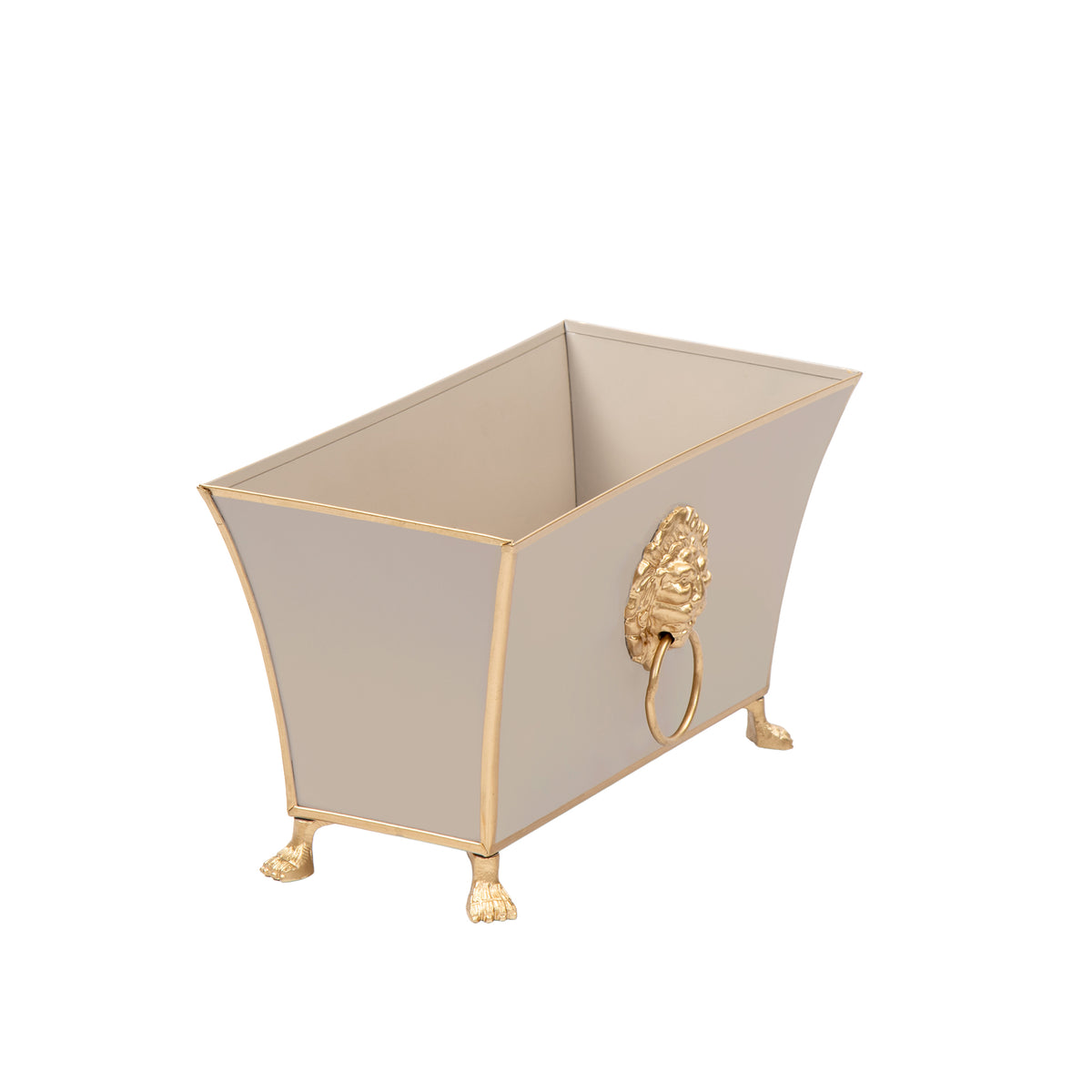 Regency Fluted Rectangle Paws & Claws Cachepot - Avail 10/10