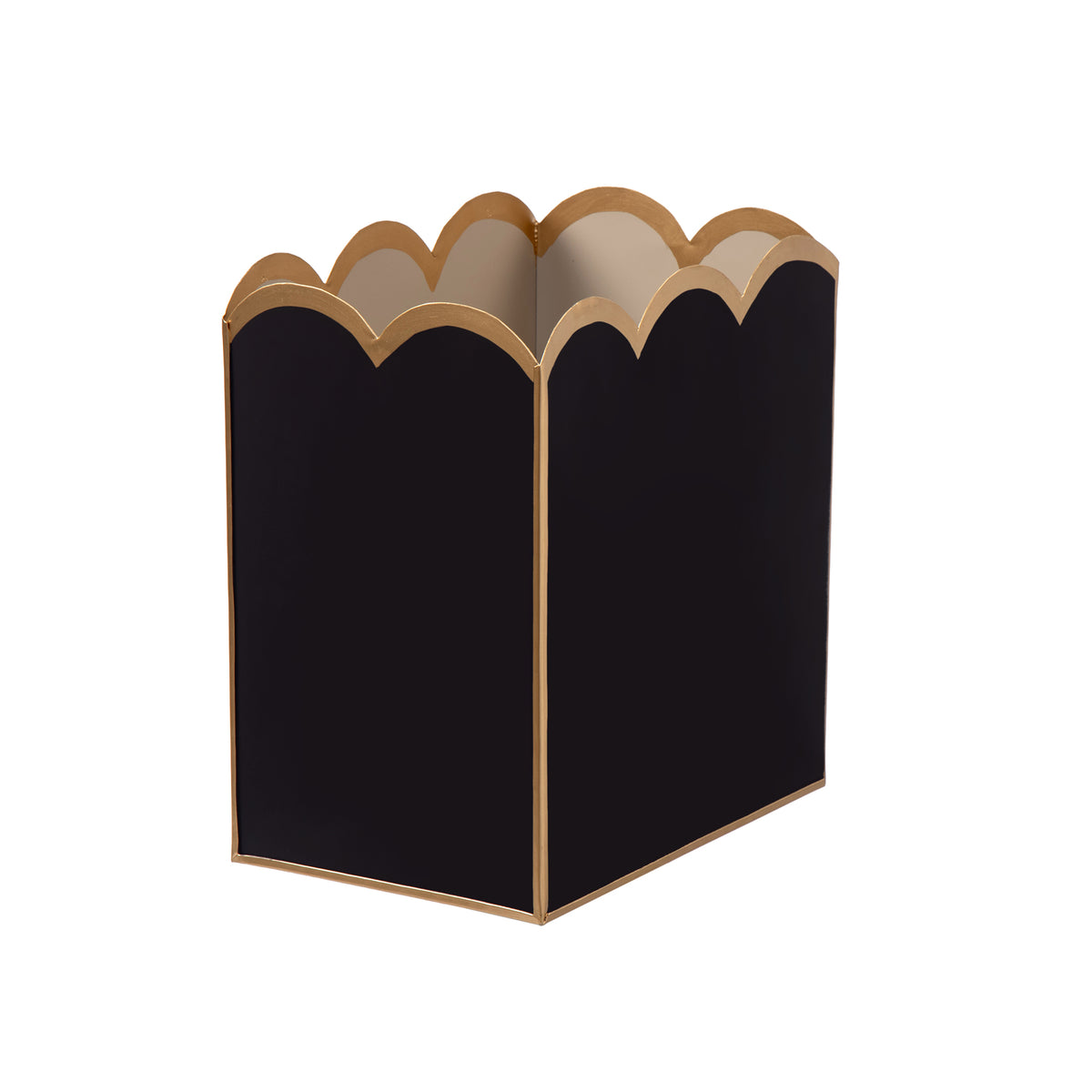 Gracie Scarlett Wastebasket Black & Natural - Avail 10/10