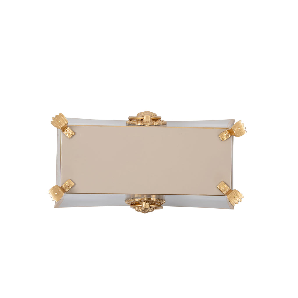 Regency Fluted Rectangle Paws & Claws Cachepot - Avail 10/10